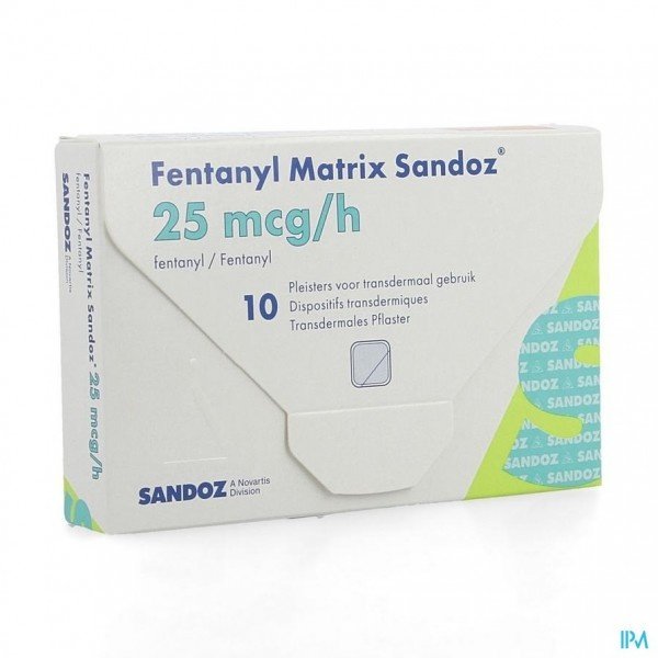 Fentanyl Sandoz 25microgram/uur Pleister